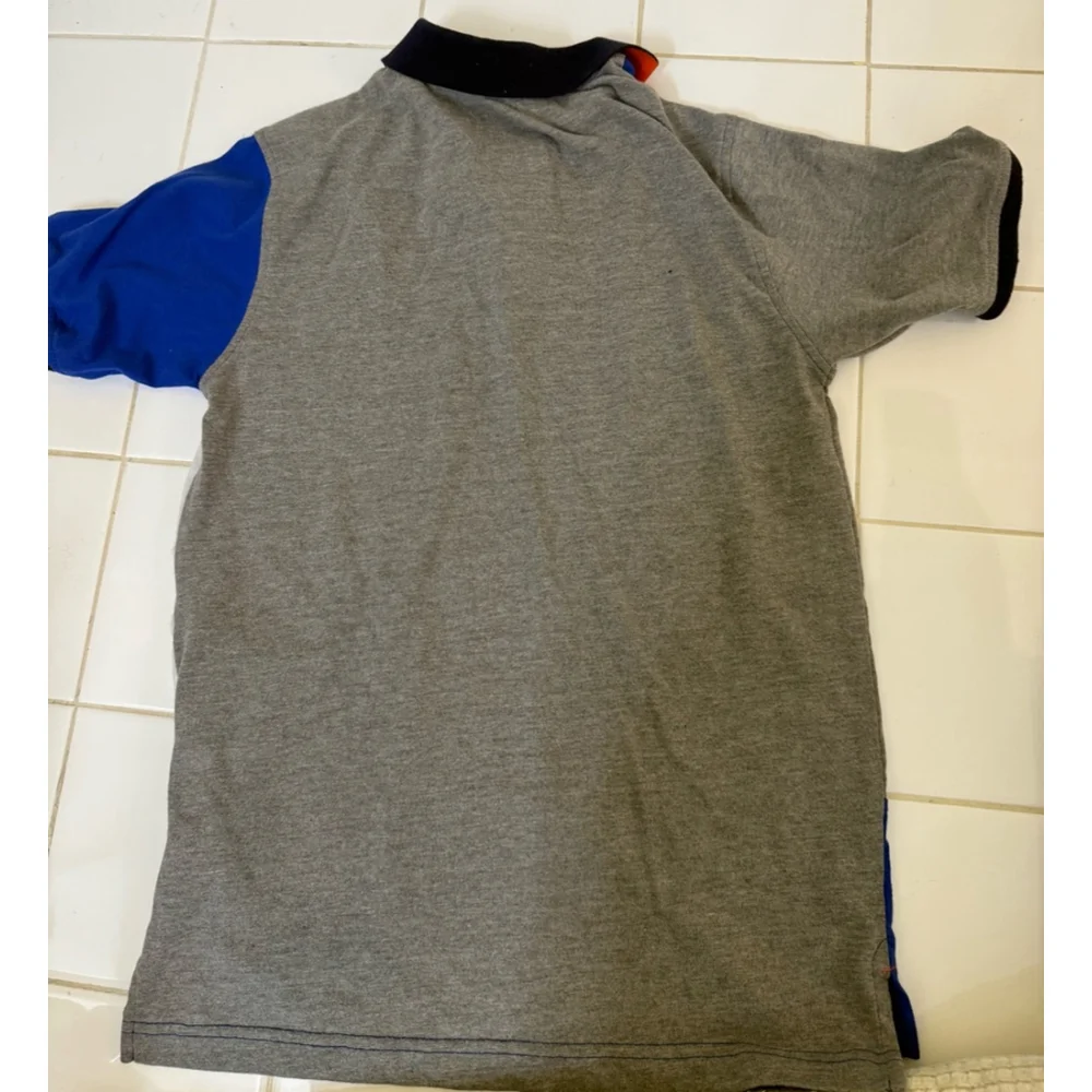Boys Nautica Polo Shirt Size L Blue Gray
